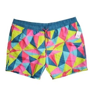 Men's Mad Engine‎ Swim Trunks Size XXL Multi Color NWT